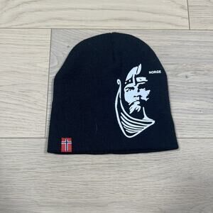 Norway Viking Knit Ski Hat Black